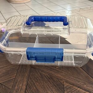 Duraporter Waterproof Transport Box Clear Polycarbonate Organizer w/ Dividers